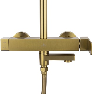 Душ. система KAISER Cube золото матовое (01582-3)