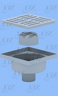 Трап верт Ду-50 с решеткой из пластика 15*15 Ани ТА5210 (16)