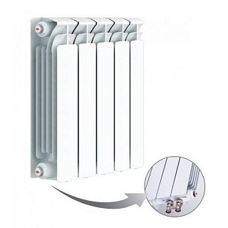 Радиатор бим.RIFAR BVR 500x8 нижнее правое подключение прямое ВЫГОДА