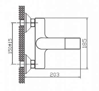 Смеситель д/ванны к/н Haiba HB60505
