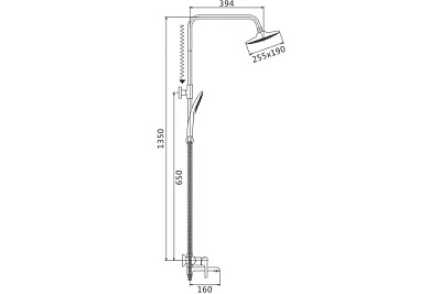 Душ. система SHEVANIK белый/хром S6036F