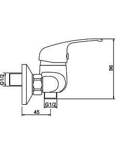 Смеситель д/душа STROY картридж d35  3506 ARGO 34166 