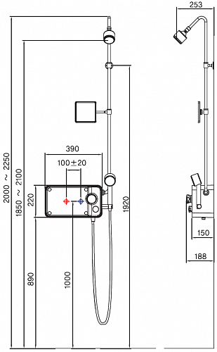 Душевая панель CEBIEN Puzzle-200 зел АКЦИЯ!!