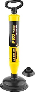 Вантуз STAYER вакуумный PROPump, 2 адаптера (51925) ВЫГОДА