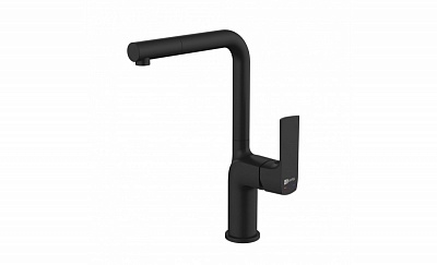 Смеситель д/кухни "URSUS" (7205BL) высокий излив черный LEMARK ВЫГОДА!!