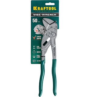Клещи переставные-гаечный ключ Vise-Wrench, 250/50мм (2") KRAFTOOL 22065 ВЫГОДА