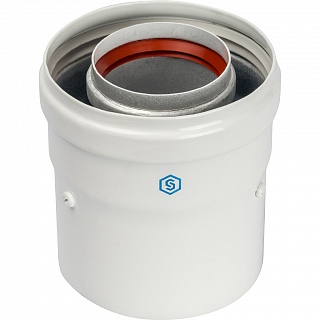 Элемент дымохода DN60/100 адаптер верт. коакс. SCA-6010-230100 STOUT(Vaillant,Protherm) 