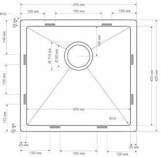 Кухонная мойка Seaman Eco Bremen SBO-4745