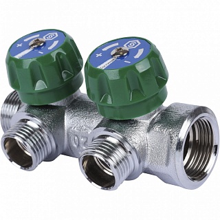 Коллектор регулирующий 3/4", 2 отвода 1/2" (SMB-6850-341202) STOUT