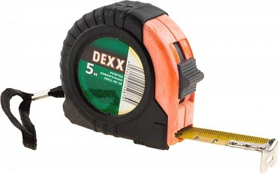 Рулетка 5м  корпус с обрезин.корпусом (34011-05-18_z01) MIRAX RUBBER