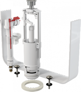 Арматура д/унитаза 1/2" Чешская нижняя подводка металл. резьба, 1-кн. ALCAPLAST SА2000SК А18