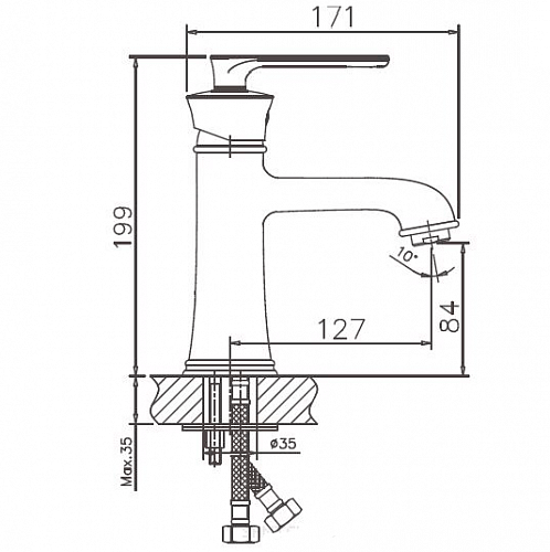 Смеситель д/раковины Haiba HB10181-7 черный/ORB