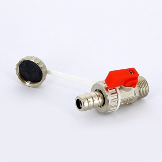 Кран шаровый сливной со штуцером и заглушкой (126G2000) Uni-Fitt