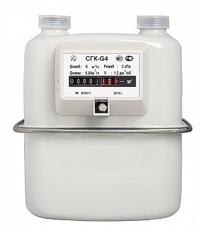 Счетчик газа мех. СГК G 4 СИГНАЛ правый-18 (М30*2) (под СГК Владимир) только под замену