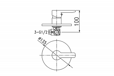 Встраиваемый смеситель с одним выходом, Sena, IDDIS, SENSB00i66