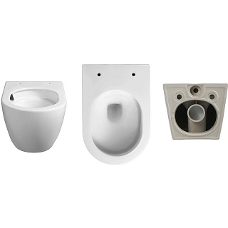 Унитаз подвесной Cerutti  SPA "ORLTER Aria Tornado" безободковый сид.дюропл. м/лифт CT9955