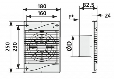 Вентилятор STANDART 5(S) Ду125 (180ммх250мм) (12)