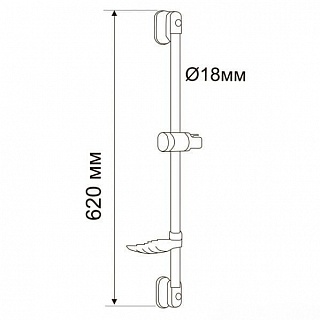 Стойка д/душа AGD 24.1228 Р 70 см. с  хром.мыльницей (СД-728) ARGO