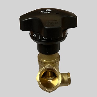 Клапан балансировочный ручной латунь Ду 25 G1" Ру16 Тмакс=120 оС ВР Kvs=7,24 м3/ч без ниппелей Benarmo (022-7453)(22)