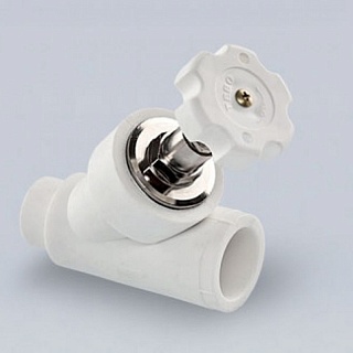 Вентиль ручной балансировочный д.32 белый (30) ТЕВО