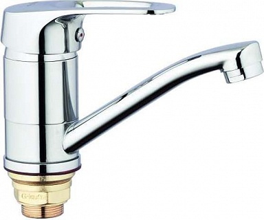 Смеситель д/кухни G-lauf (4G4-В018/B180/B181) ф 40 лат. с гайкой короткий излив
