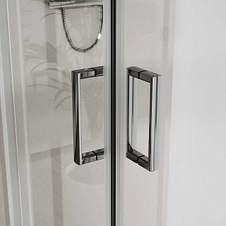 Ограждение душевое VINCEA City 100х80 прозрачное стекло, хром VSS-5CT8010CL