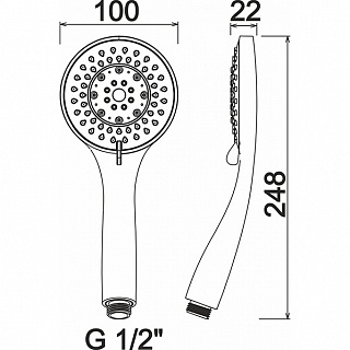 Лейка д/душа ARGO 3-х поз. OLIVIA хром. пласт. дисковый подвес 20 1311 Р  