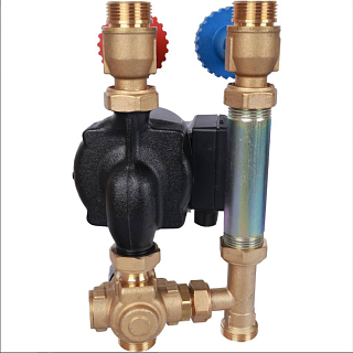 Группа насосная с терм. смесительным клап. 3/4" нас. Grundfos UPSO 15-65 130 (SDG-0002-002002) STOUT