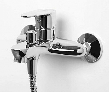 Смеситель д/ванны "Leine" (3501)  кор.излив, 35мм хром  WasserKraft  АКЦИЯ