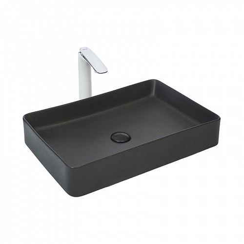 Умывальник WW ELBACH 2174 MB 600х405х110 матовый черный