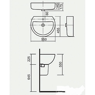 Умывальник с пьед."Best-55"  (Самара) 