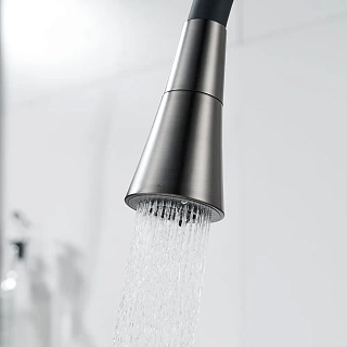 Смеситель д/кухни SHEVANIK гибкий излив оружейная сталь S543T-3