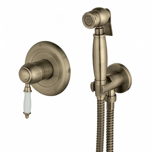 Смеситель с гигиеническим душем встраиваемый "VILLA" (LM4819B) бронза LEMARK 