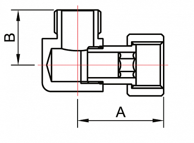 Соединение углов. америк. 1/2-1/2 г/ш  SMART SMT751SCH0404 