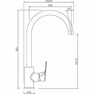 Смеситель д/кухни ATLANTA картридж d35 3503/L  ARGO 41094  снят с производства 