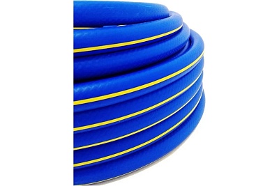 Шланг поливочный трехслойн. "AQUA FORCE"  (Soft touch-резина армированная ) 1", пищевой (бухта 25 м) 4атм, от -50 до +90 С