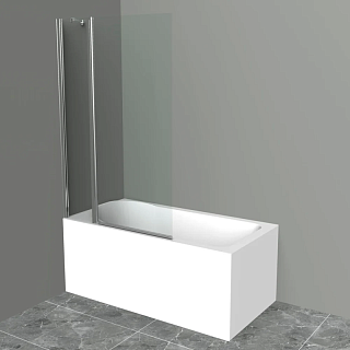 Шторка д/ванны BelBagno UNO-V-11-80/150-C-Cr стекло прозрачное
