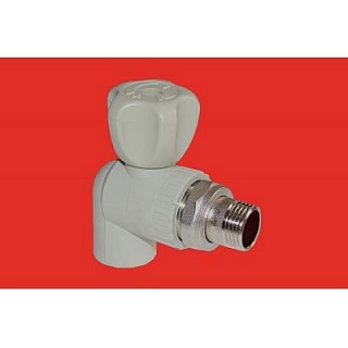 Кран шаровой для радиатора с амер. 20*1/2 (угловой)  FV-PLAST(1/50)(А315020000)