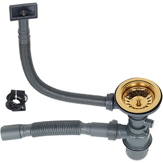 Мойка нерж врезная  MELANA 80х45  (3,0/220) золото ProfLine 2-я чаша (S8045HG)
