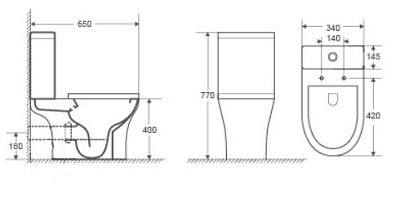 Унитаз-компакт Cerutti SPA "BERNINA" безободковый сид.дюропл. м/лифт CT7193  АКЦИЯ!!