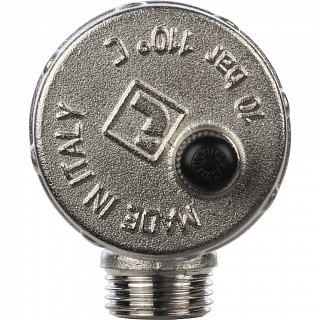 Воздухоотводчик автоматический угловой никель 1/2" 0-110С (144/10) (SVS-1013-000015)