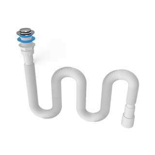 Сифон-гофра 1 1/4"х40/50, с механизмом click-cluck GCC120-1 ZEGOR