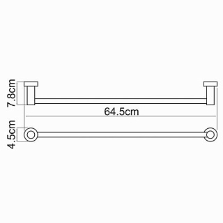 Держатель полотенец одинарный хром WasserKRAFT K-9430