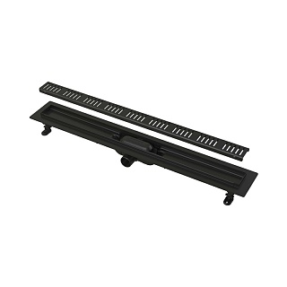 Водоотвод. желоб с порогами для перф. реш.- Simple APZ10BLACK-650M