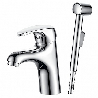 Смеситель д/умывальника LEDA с гигиеническим душем картридж d35  3547L ARGO 41042