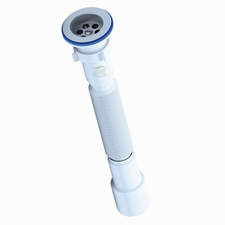 Сифон-гофра 1 1/2х40/50 д/мойки  (нерж. выпуск) Ани пласт G106 (60)