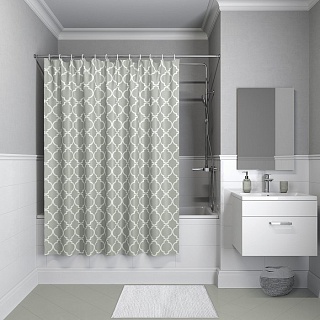 Штора для ванной комнаты, IDDIS, 180*180 см, полиэстер, Basic ,B10P218i11 (9605)