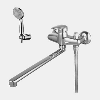 Смеситель д/ванны "PRAMEN" (3317С) плоский излив 350мм LEMARK ВЫГОДА!!