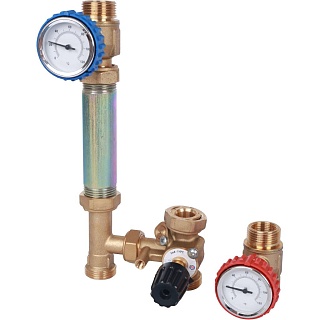 Группа насосная с 3-х ходовым приводным смесителем 3/4" без насоса (SDG-0007-002001) STOUT