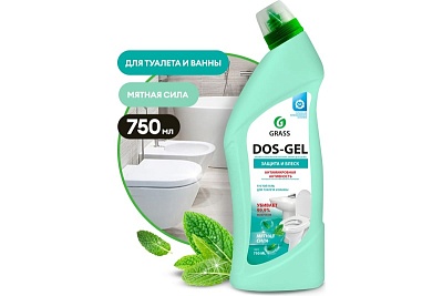 Дезинфецирующий чистящий гель DOS GEL мятная сила  125679 (0,75л) /12 ВЫГОДА